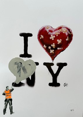 Lot 24 - Bombsquad (Contemporary) "I Love Y" (Orange)...