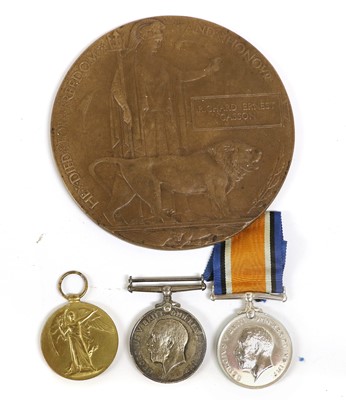 Lot 57 - A Memorial Plaque and British War Medal,...