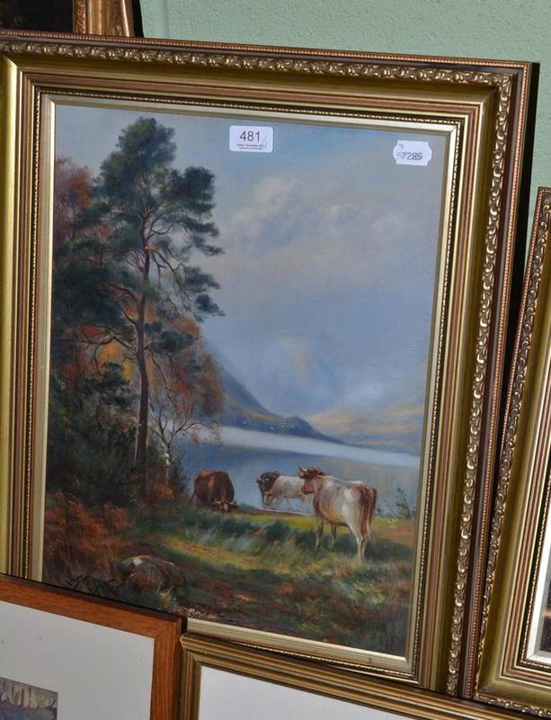 Lot 481 - C Wyte Potter, "; When Evening Clothes the Hills in Haze, Ullswater from Sharrow Bay"; and...
