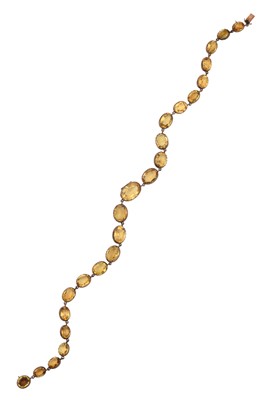 Lot 2167 - A Georgian Citrine Rivière Necklace...