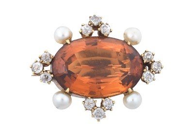 Lot 2178 - An Early 20th Century Citrine, Pearl and...