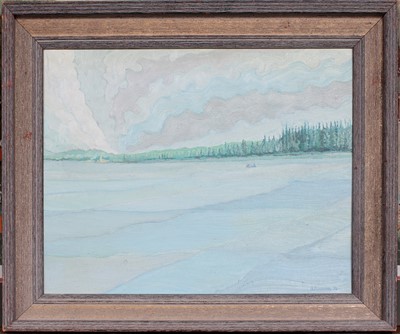 Lot 1004 - Peter Lockwood (1926-1996) Country lane with...