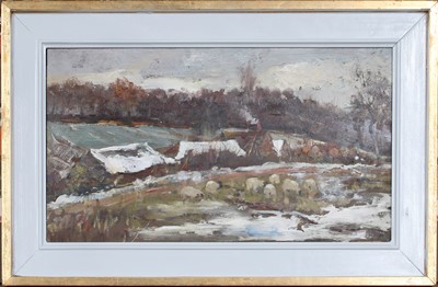 Lot 1004 - Peter Lockwood (1926-1996) Country lane with...