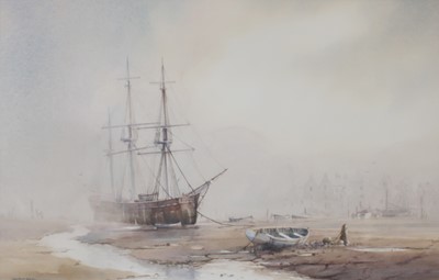 Lot 1047 - David C. Bell (b.1950) A three-masted ship...