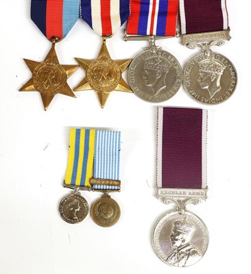 Lot 67 - A Second World War Long Service Group of Four...