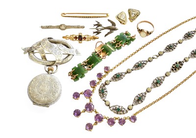 Lot 94 - A Small Quantity of Jewellery, including a...