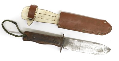 Lot 283 - A Type D Survival Knife, the 18cm broad single...