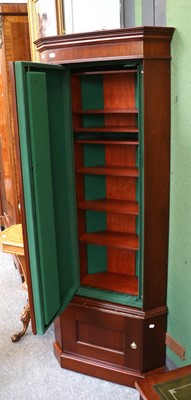 Lot 1292 - A Mahogany Cased Standing Corner Gun Cabinet,...