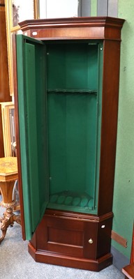 Lot 1292 - A Mahogany Cased Standing Corner Gun Cabinet,...