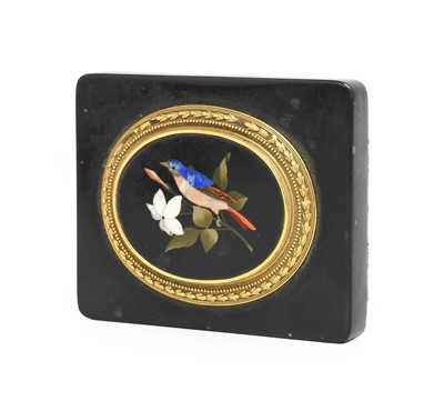 Lot 237 - A Gilt-Metal-Mounted Pietra Dura Paperweight,...