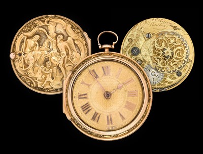 Lot 2133 - Rane: A 22 Carat Gold Repousse Pair Cased...