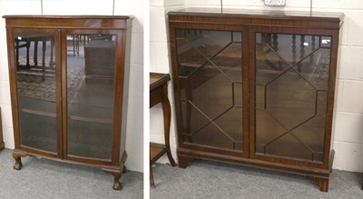 Lot 1180 - A Reproduction Mahogany Astragal Glazed Two...