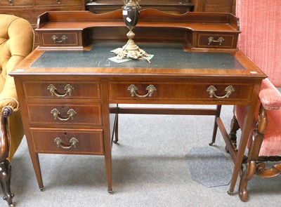 Lot 1332 - An Edwardian Inlaid Mahogany Leather Inset...