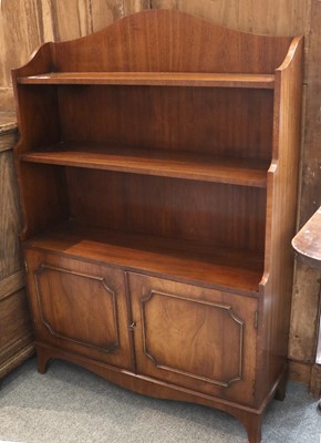 Lot 1311 - A Georgian Style Mahogany Waterfall Bookcase,...