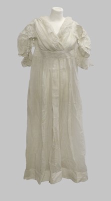 Lot 2243 - Early 19th Century White Cotton Dress,...