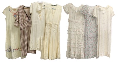 Lot 2209 - Assorted 1920s Day Dresses, comprising a cream...