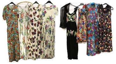 Lot 2205 - Assorted Circa 1930s Mainly Floral Evening...