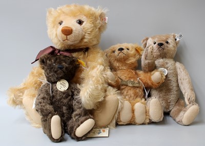 Lot 1094 - Four modern Steiff Teddy Bears, 1902-2002...