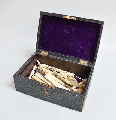 Lot 156 - A Leather Bound Jewellery Case, containing...