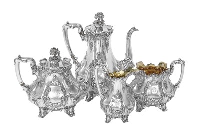 Lot 2310 - A Four-Piece Victorian Silver Tea and Coffee-Service