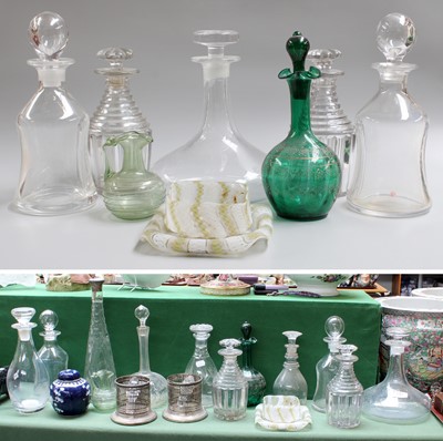 Lot 281 - A Pair of 19th Century Decanters, with stepped...