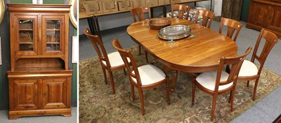 Lot 1177 - A Modern Cherrywood Dining Suite Comprising: a...