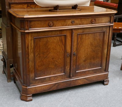 Lot 1350 - A Walnut Side Cabinet, 19th Century, the...