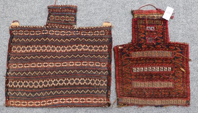 Lot 1220 - Baluch Kilim Salt Bag, the body comprised of...