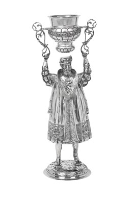 Lot 2277 - A Continental Silver Wager-Cup on Stand