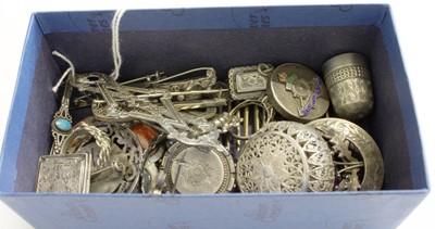 Lot 291 - A Quantity of Silver and White Metal Jewellery,...