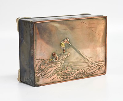 Lot 138 - A Japanese Mixed Metal Cigarette Box, by...