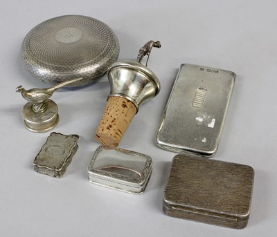 Lot 48 - A Collection of Assorted Silver, comprising a...