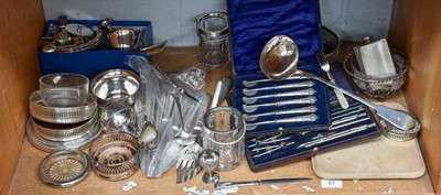 Lot 87 - A Collection of Assorted Silver Plate,...