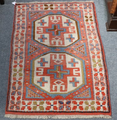 Lot 1204 - Turkish Rug, the faded strawberry field with...