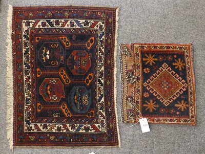 Lot 1233 - Afshar Bag Face, the indigo field with four...