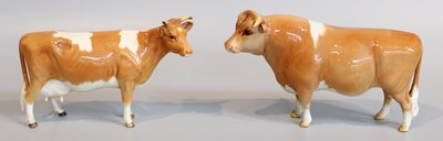 Lot 279 - Beswick Guernsey Cattle Comprising: Bull Ch. ''...