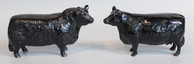 Lot 280 - Beswick Aberdeen Angus Cattle Comprising: Bull,...