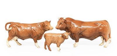 Lot 2207 - Beswick Limousin Cattle Comprising: Bull,...