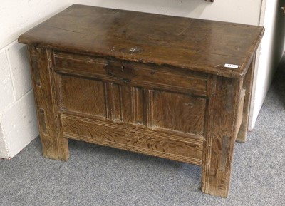 Lot 1185 - A 17th Century Oak Kist, of small proportions,...