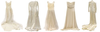 Lot 2046 - Circa 1940s and 1950s Wedding Dresses...