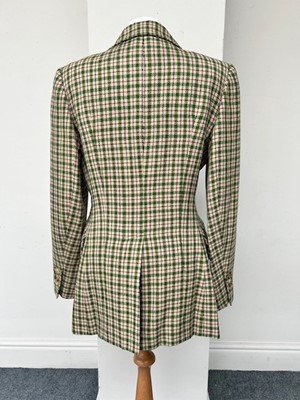 Lot 1012 - Hermès Paris Green Checked Jacket, of tailored...