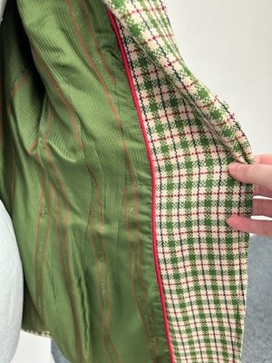Lot 1012 - Hermès Paris Green Checked Jacket, of tailored...