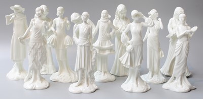 Lot 253 - Royal Worcester Figures Including: eight...