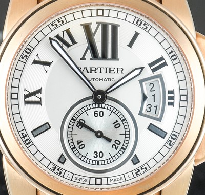 Lot 2113 - Cartier: An 18 Carat Rose Gold Automatic...