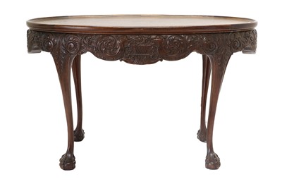 Lot 680 - A Carved Mahogany Centre Table, late...