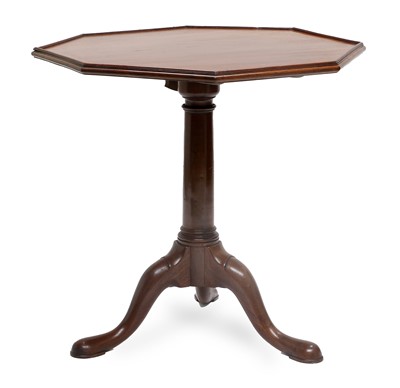 Lot 757 - A George III Mahogany Flip-Top Octagonal...