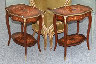 Lot 1307 - A Pair of Modern French Style Kingwood and...