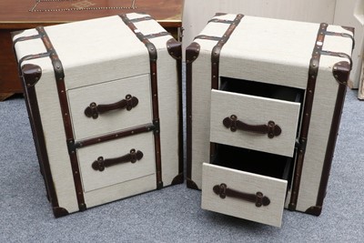 Lot 1201 - A Pair of Timothy Oulton Globetrekker Bedside...