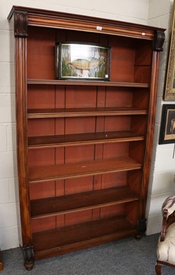 Lot 1340 - A Victorian Mahogany Open Bookcase, with...