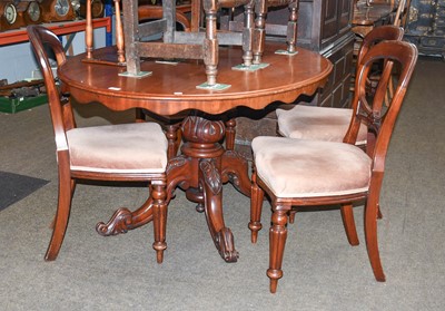 Lot 1242 - A Victorian Mahogany Loo Table, of oval form,...